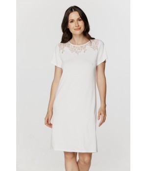Camisón micromodal encaje sobre la piel